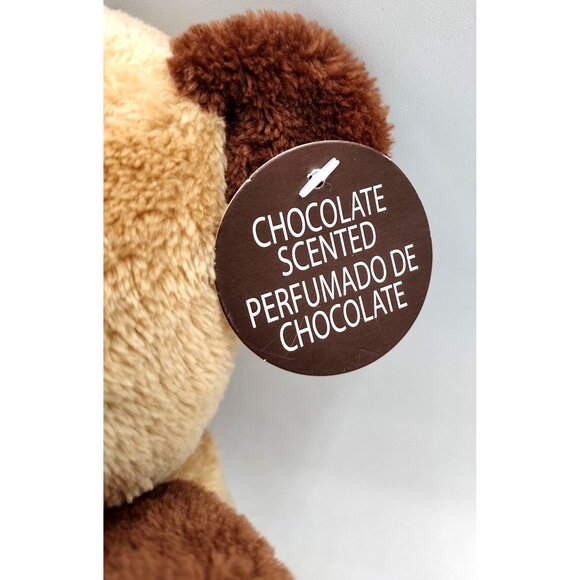 Chocolate Scented Teddy Bear Dan Dee Hang Tush Tag Red Ribbon 2018 7" Plush - Picture 5 of 11